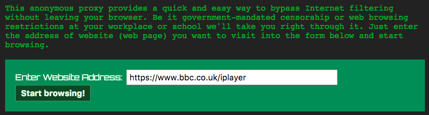 Unblock BBC iPlayer with UK Web Proxy