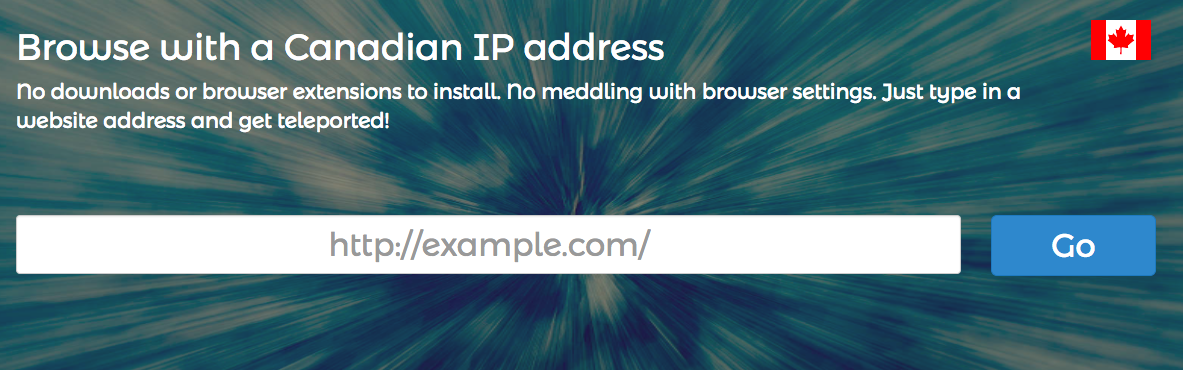 Get IP from Canada with Web Proxy