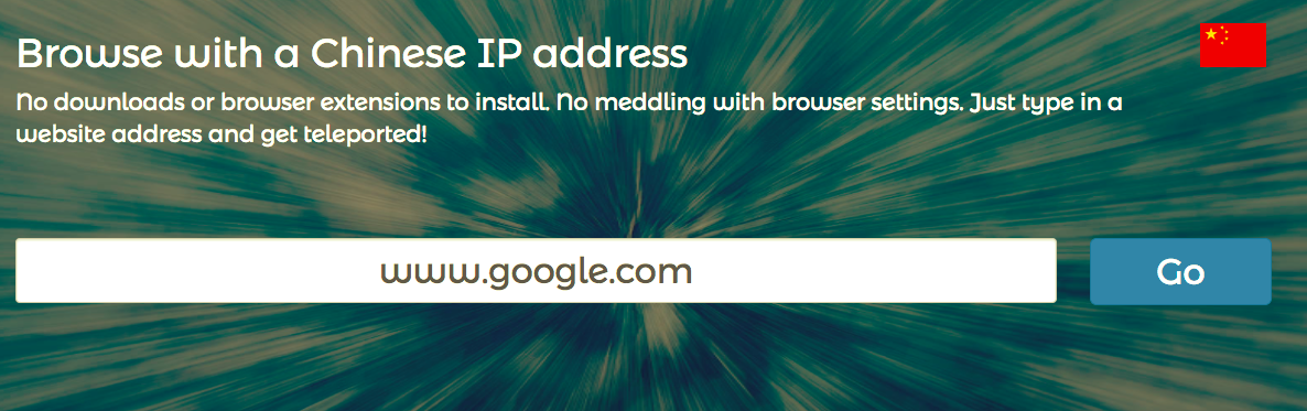 Get IP from China with Web Proxy