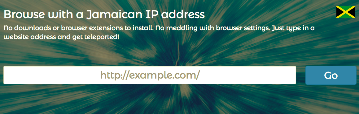 Web Proxy to get IP address for Jamaica