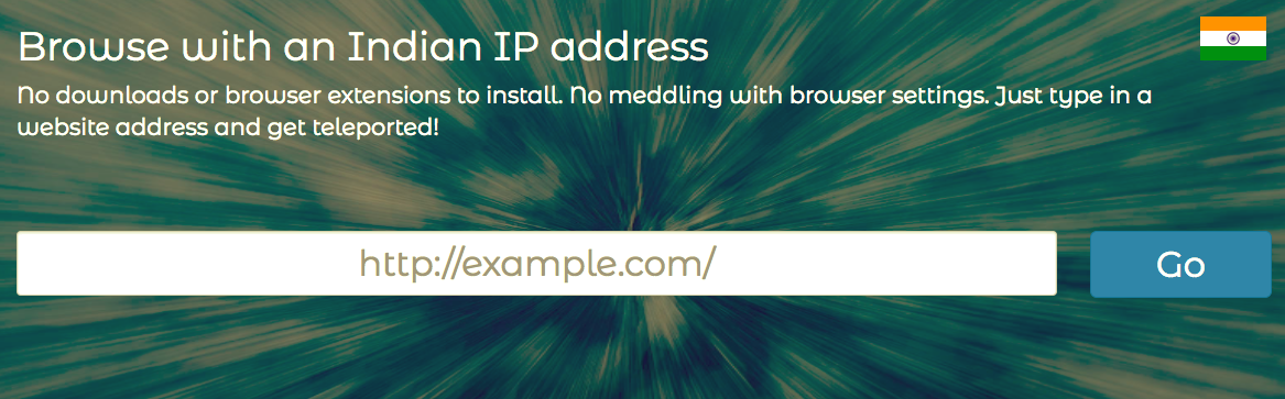Web Proxy to get IP for India