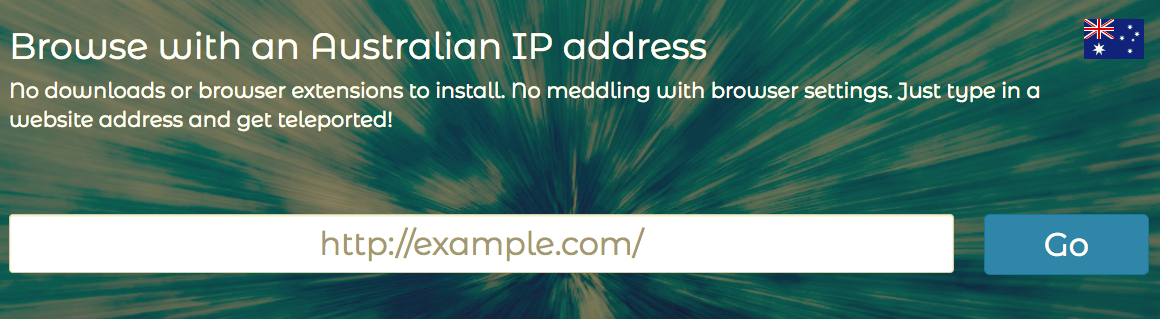 Web Proxy to get IP for Australia