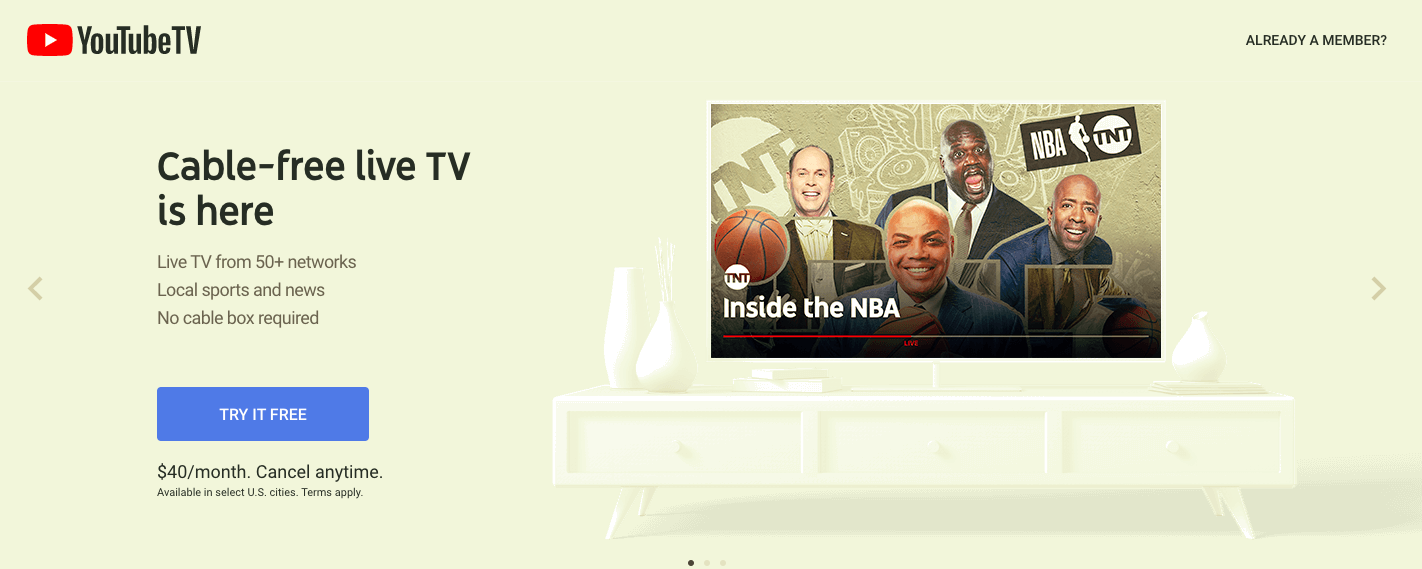 Watch YouTube TV in Guinea